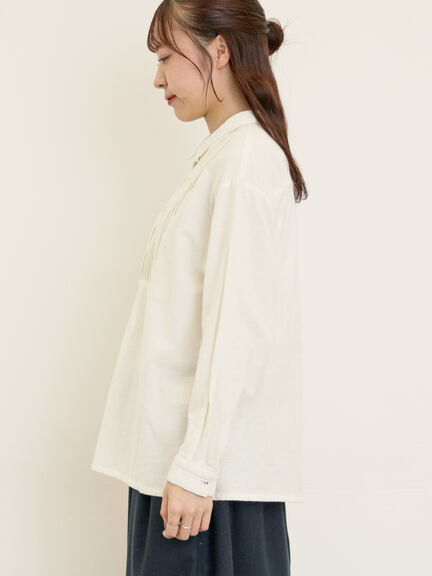 切替ピンタックブラウス（オフホワイト/チャコールグレー/ベージュ）｜Samansa Mos2（サマンサ モスモス）通販