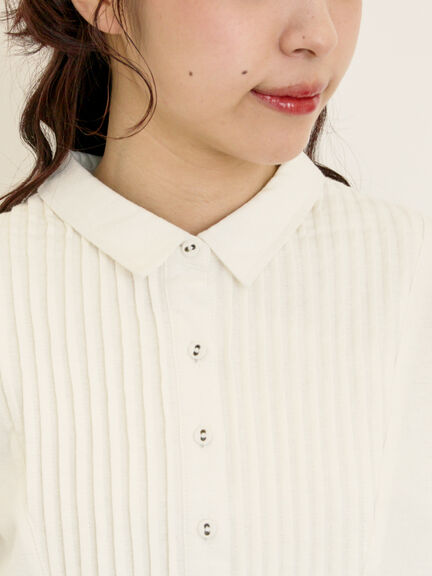 切替ピンタックブラウス（オフホワイト/チャコールグレー/ベージュ）｜Samansa Mos2（サマンサ モスモス）通販