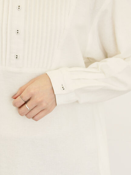 切替ピンタックブラウス（オフホワイト/チャコールグレー/ベージュ）｜Samansa Mos2（サマンサ モスモス）通販