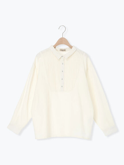 切替ピンタックブラウス（オフホワイト/チャコールグレー/ベージュ）｜Samansa Mos2（サマンサ モスモス）通販