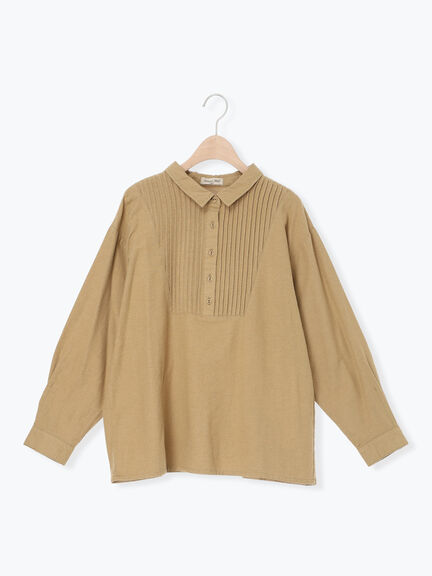 切替ピンタックブラウス（オフホワイト/チャコールグレー/ベージュ）｜Samansa Mos2（サマンサ モスモス）通販