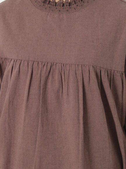 レースシャーリング2WAYブラウス（オフホワイト/チャコールグレー/ベージュ/ブラウン）｜Samansa Mos2（サマンサ モスモス）通販