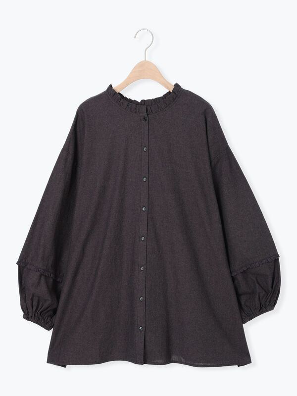 kanaです❣️新品未使用❣️黒いフリル付き半袖チュニックF kanaです❣️新品未使用❣️黒いフリル付き半袖チュニックF 楽天