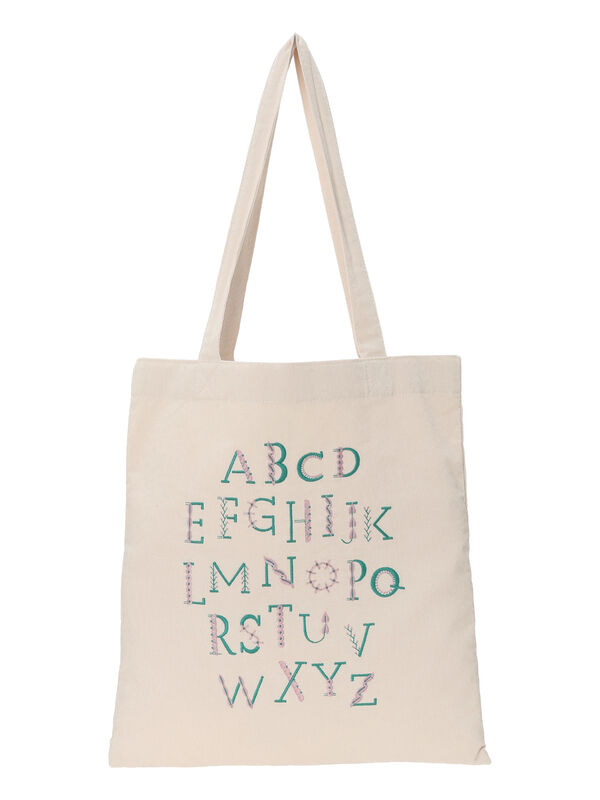 セール】 【マカベアリス×Samansa Mos2】刺繍トートバッグ（ブラック