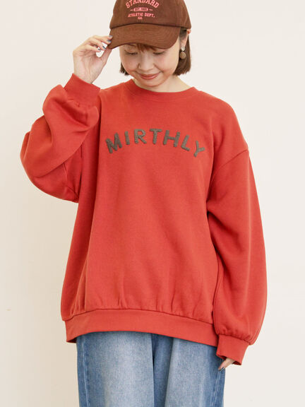 飛び裏毛ざっくり刺繍ロゴスウェット（レッド/ブラウン/キナリ）｜Samansa Mos2（サマンサ モスモス）通販