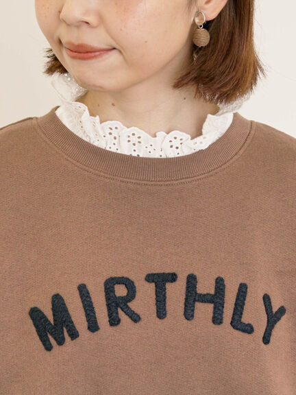 飛び裏毛ざっくり刺繍ロゴスウェット（レッド/ブラウン/キナリ）｜Samansa Mos2（サマンサ モスモス）通販