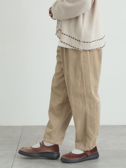 【M/Lサイズ】コーディロイテーパードパンツ（ベージュ/モカ/イエロー/ミント）｜Samansa Mos2（サマンサ モスモス）通販