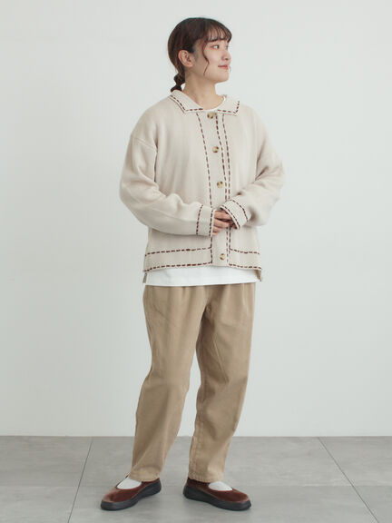 【M/Lサイズ】コーディロイテーパードパンツ（ベージュ/モカ/イエロー/ミント）｜Samansa Mos2（サマンサ モスモス）通販