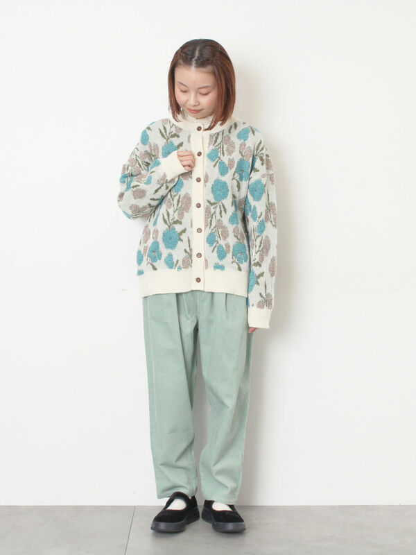 セール】 【M/Lサイズ】コーディロイテーパードパンツ（ベージュ/モカ