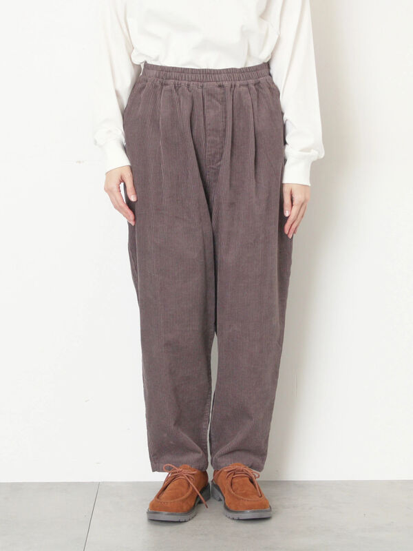 ロコモです。 M/Lサイズ】コーディロイテーパードパンツ（ベージュ/モカ/イエロー