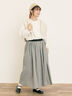 配色ベルトギャザースカート(ブラック/ベージュ/ブルー)|Samansa Mos2(サマンサ モスモス)通販
