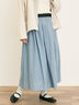 配色ベルトギャザースカート(ブラック/ベージュ/ブルー)|Samansa Mos2(サマンサ モスモス)通販