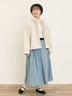 配色ベルトギャザースカート(ブラック/ベージュ/ブルー)|Samansa Mos2(サマンサ モスモス)通販