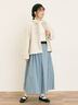 配色ベルトギャザースカート(ブラック/ベージュ/ブルー)|Samansa Mos2(サマンサ モスモス)通販