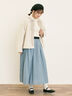 配色ベルトギャザースカート(ブラック/ベージュ/ブルー)|Samansa Mos2(サマンサ モスモス)通販