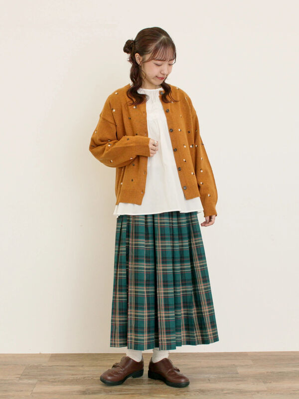 セール】 プリーツスカート（チャコールグレー/ベージュ/ブラウン