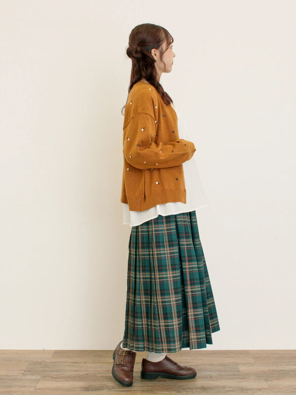 セール】 プリーツスカート（チャコールグレー/ベージュ/ブラウン