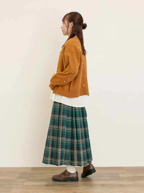 セール】 プリーツスカート（チャコールグレー/ベージュ/ブラウン