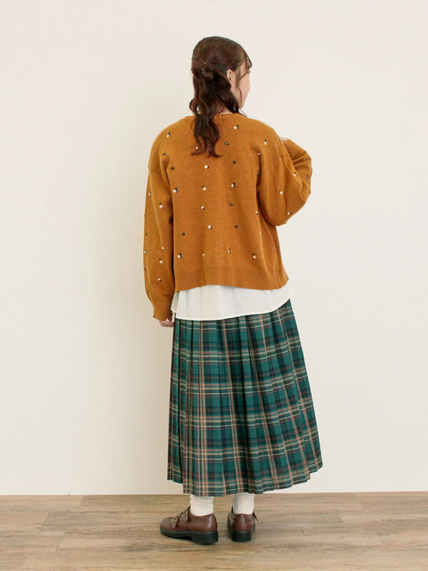 セール】 プリーツスカート（チャコールグレー/ベージュ/ブラウン