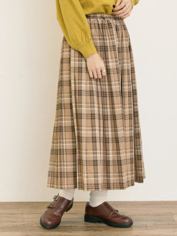 セール】 プリーツスカート（チャコールグレー/ベージュ/ブラウン