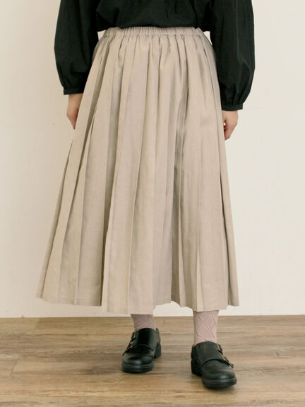 プリーツスカート（チャコールグレー/ベージュ/ブラウン/グリーン）｜Samansa Mos2（サマンサ モスモス）通販