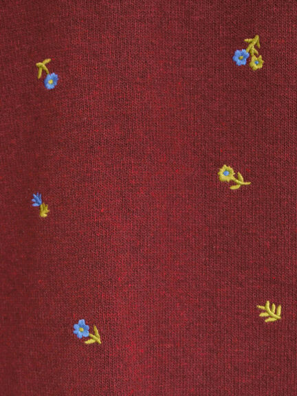 花柄総刺繍ニットカーディガン（ブラック/ボルドー/オレンジ/キナリ）｜Samansa Mos2（サマンサ モスモス）通販