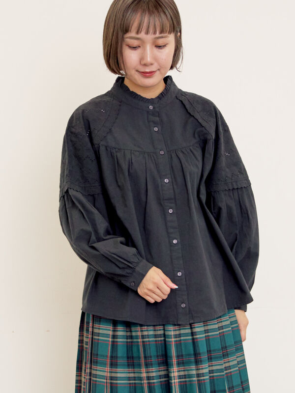 ボレロ風刺繍ブラウス（ブラック）｜Samansa Mos2（サマンサ モスモス）通販