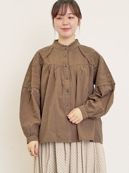 ボレロ風刺繍ブラウス（オフホワイト/ブラック/モカ）｜Samansa Mos2（サマンサ モスモス）通販