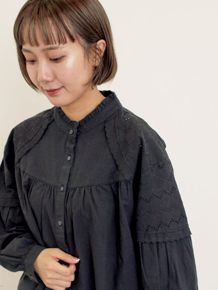 ボレロ風刺繍ブラウス（オフホワイト/ブラック/モカ）｜Samansa Mos2（サマンサ モスモス）通販