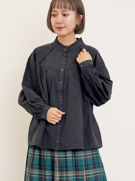 ボレロ風刺繍ブラウス（オフホワイト/ブラック/モカ）｜Samansa Mos2（サマンサ モスモス）通販