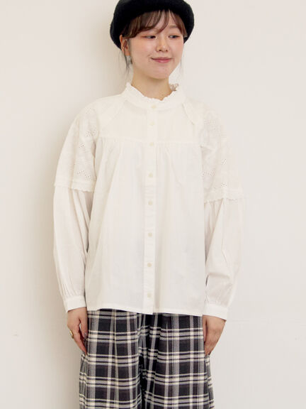 ボレロ風刺繍ブラウス（オフホワイト/ブラック/モカ）｜Samansa Mos2（サマンサ モスモス）通販