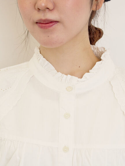 ボレロ風刺繍ブラウス（オフホワイト/ブラック/モカ）｜Samansa Mos2（サマンサ モスモス）通販