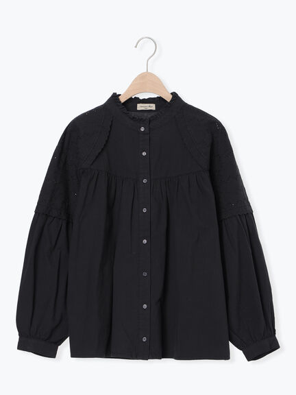 ボレロ風刺繍ブラウス（オフホワイト/ブラック/モカ）｜Samansa Mos2（サマンサ モスモス）通販