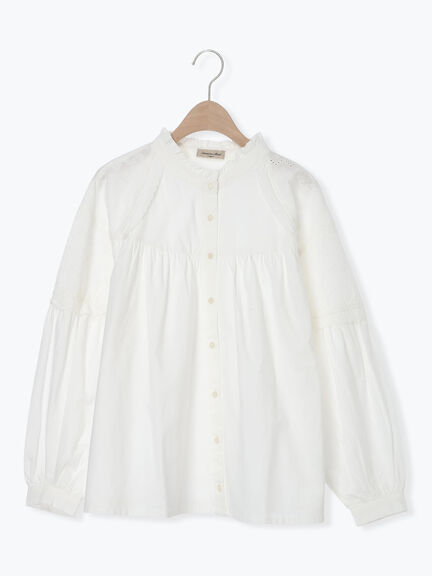 ボレロ風刺繍ブラウス（オフホワイト/ブラック/モカ）｜Samansa Mos2（サマンサ モスモス）通販