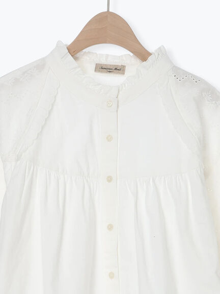 ボレロ風刺繍ブラウス（オフホワイト/ブラック/モカ）｜Samansa Mos2（サマンサ モスモス）通販