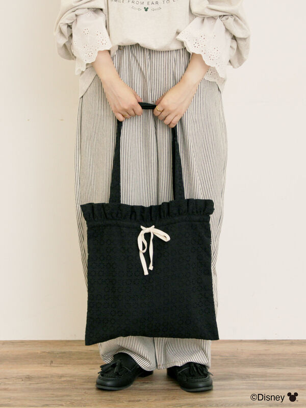 セール】 【Disney】ミッキーマウス/レースバッグ（オフホワイト