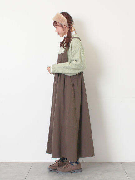 前タックジャンパースカート（チャコールグレー/ブラウン/ブルー/キナリ）｜Samansa Mos2（サマンサ モスモス）通販