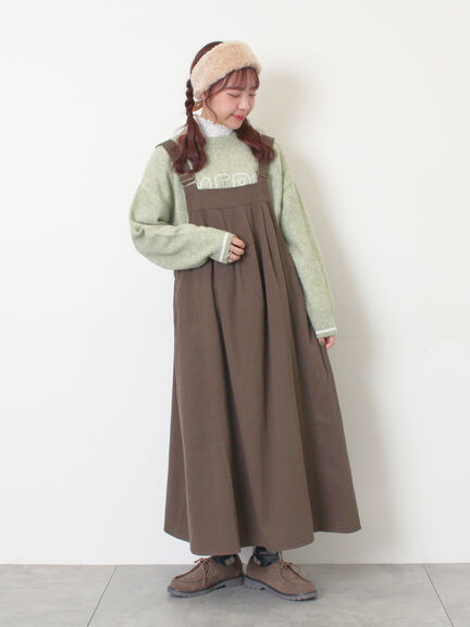 前タックジャンパースカート（チャコールグレー/ブラウン/ブルー/キナリ）｜Samansa Mos2（サマンサ モスモス）通販