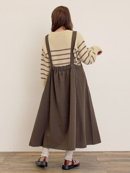 前タックジャンパースカート（チャコールグレー/ブラウン/ブルー/キナリ）｜Samansa Mos2（サマンサ モスモス）通販