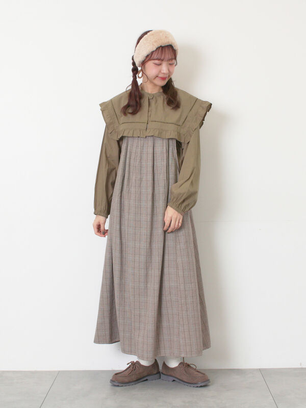 モワティエ／スリーピングガーデン編上げロングジャンパースカート Moi