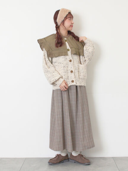 前タックジャンパースカート（チャコールグレー/ブラウン/ブルー/キナリ）｜Samansa Mos2（サマンサ モスモス）通販