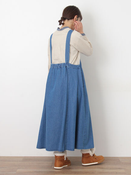 前タックジャンパースカート（チャコールグレー/ブラウン/ブルー/キナリ）｜Samansa Mos2（サマンサ モスモス）通販