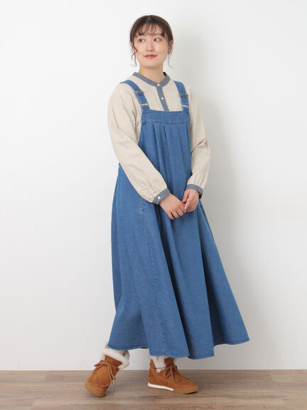 前タックジャンパースカート（チャコールグレー/ブラウン/ブルー/キナリ）｜Samansa Mos2（サマンサ モスモス）通販