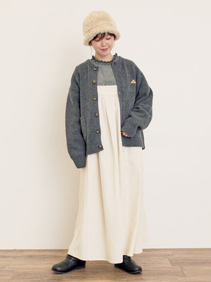 前タックジャンパースカート（チャコールグレー/ブラウン/ブルー/キナリ）｜Samansa Mos2（サマンサ モスモス）通販