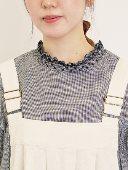 前タックジャンパースカート（チャコールグレー/ブラウン/ブルー/キナリ）｜Samansa Mos2（サマンサ モスモス）通販