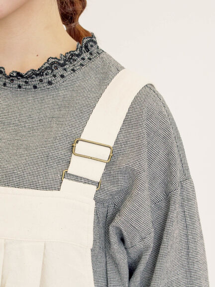 前タックジャンパースカート（チャコールグレー/ブラウン/ブルー/キナリ）｜Samansa Mos2（サマンサ モスモス）通販