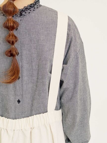 前タックジャンパースカート（チャコールグレー/ブラウン/ブルー/キナリ）｜Samansa Mos2（サマンサ モスモス）通販