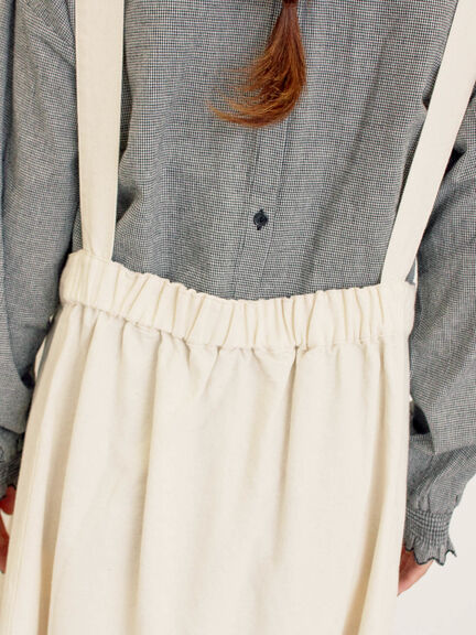 前タックジャンパースカート（チャコールグレー/ブラウン/ブルー/キナリ）｜Samansa Mos2（サマンサ モスモス）通販