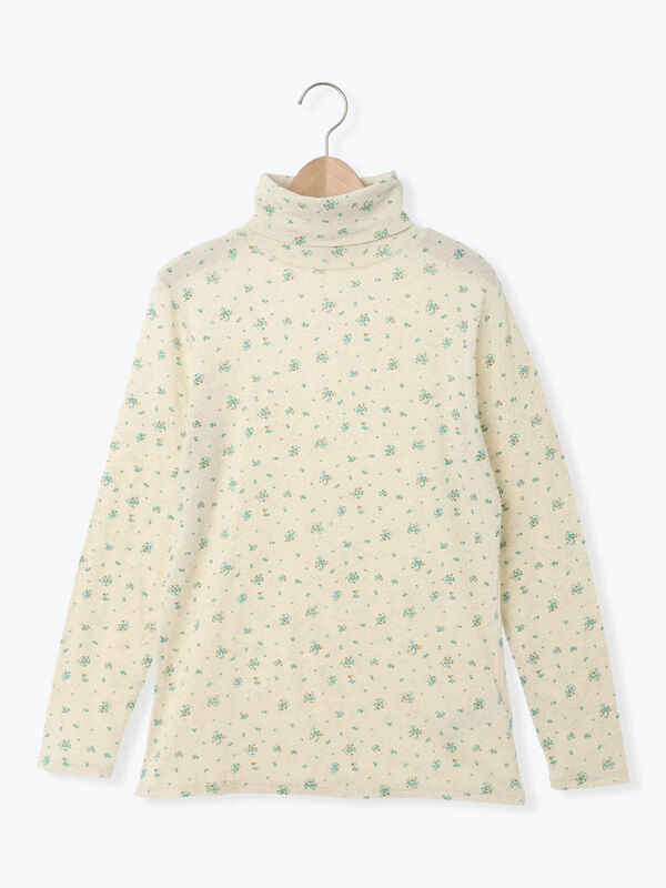 【吸湿発熱】ベア天花柄タートルネックインナー（ミント）｜Samansa Mos2（サマンサ モスモス）通販