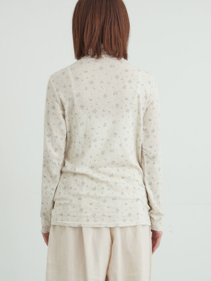 【吸湿発熱】ベア天花柄タートルネックインナー（ピンク/ベージュ/ミント/パープル）｜Samansa Mos2（サマンサ モスモス）通販